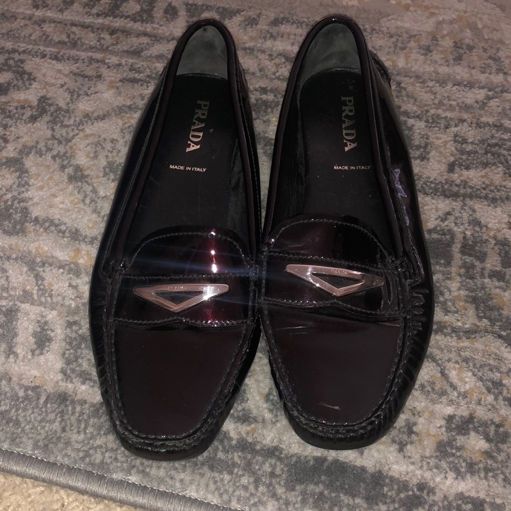 Prada patent leather loafer